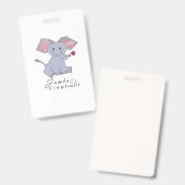 Funny Jumbo Elephant Badge (Voor- en achterkant)