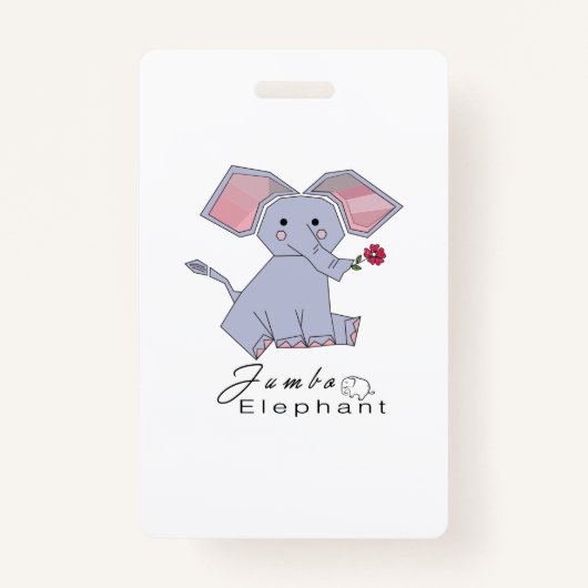 Funny Jumbo Elephant Badge (Voorkant)