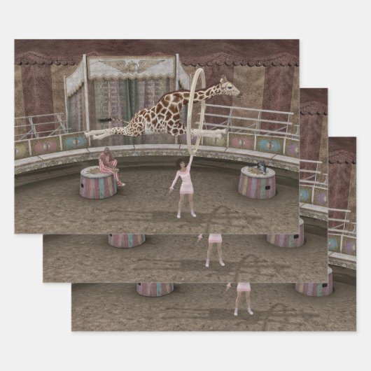 Funny Jumping Giraffe Inpakpapier Vel (Set)