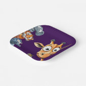 Funny Jungle Critters Birthday Celebration Paper  Papieren Bordje (Gebogen)