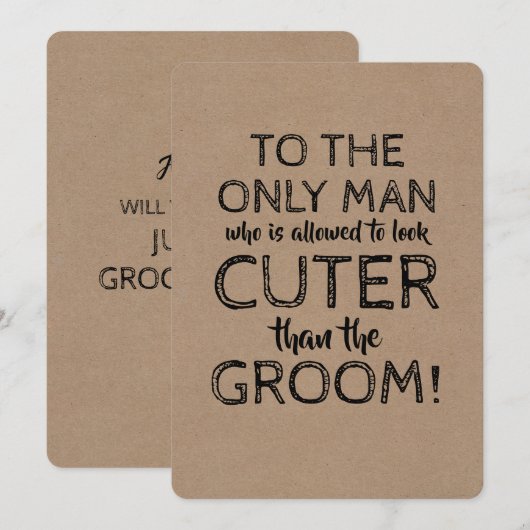 Funny Junior Groomsman proposal Kaart (Voorkant / Achterkant)