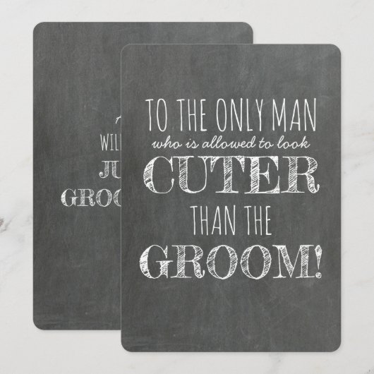 Funny Junior Groomsman proposal Kaart (Voorkant / Achterkant)