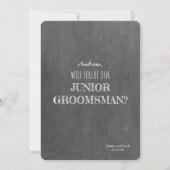 Funny Junior Groomsman proposal Kaart (Achterkant)