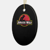 Funny Jurassic Weld Gifts Keramisch Ornament (Links)
