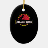 Funny Jurassic Weld Gifts Keramisch Ornament (Voorkant)
