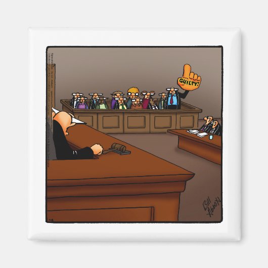 Funny Jury Duty Humor Magnet Kousen Stuffer (Voorkant)