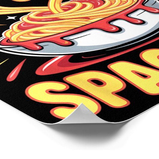 Funny Just A Boy Who Loves Spaghetti  Poster (Hoek)