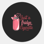 Funny Just A Fridge Cigarette Coquette Nk Bow  Ronde Sticker (Voorkant)