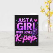 Funny Just A Girl Who Loves K-p  Kaart (Gele Bloem)