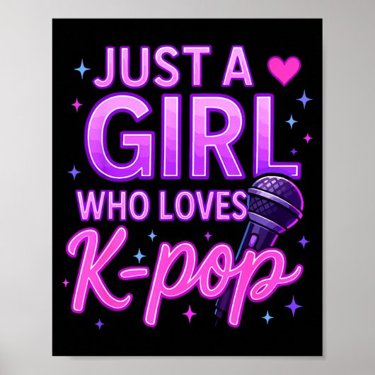 Funny Just A Girl Who Loves K-p  Poster (Voorkant)