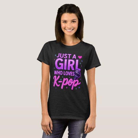 Funny Just A Girl Who Loves K-p T-shirt (Voorkant volledig)