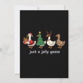 Funny "Just a Jolly Goose" Cute Cartoon Christmas  Feestdagenkaart (Voorkant)