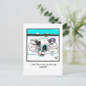 Funny Just for Laughs Polar Beer Briefkaart (Staand voorkant)