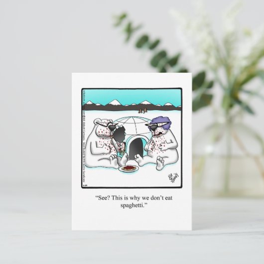 Funny Just for Laughs Polar Beer Briefkaart (Staand voorkant)