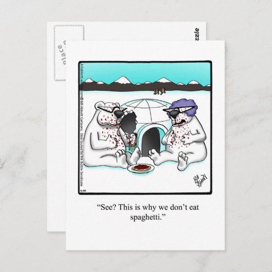 Funny Just for Laughs Polar Beer Briefkaart (Voorkant / Achterkant)