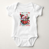 Funny Just Having A Meltdown Snowman  Christmas  Romper (Voorkant)