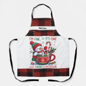 Funny Just having a Meltdown Snowman Christmas  Schort (Voorkant)