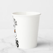 Funny Just here for the Boos, Halloween Papieren Bekers (Links)