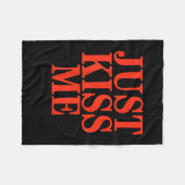 Funny Just Kiss Me We Can Talk Later Valentine's D Fleece Deken (Voorkant (Horizontaal))