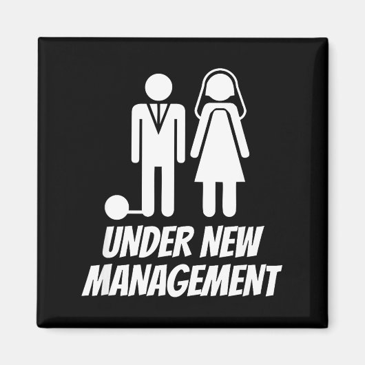 Funny Just Married , Fun Newlywed Gag For Men  Magneet (Voorkant)