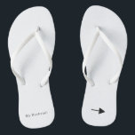 Funny Just Married My Husband Marriage Arrow Teenslippers<br><div class="desc">Teenslippers - My Husband!</div>