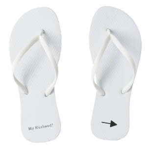 Funny Just Married My Husband Marriage Arrow Teenslippers
