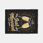 Funny Just Married Newlywed Honeymoon Couple 2026  Fleece Deken (Voorkant (Horizontaal))