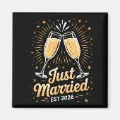 Funny Just Married Newlywed Honeymoon Couple 2026  Magneet (Voorkant)
