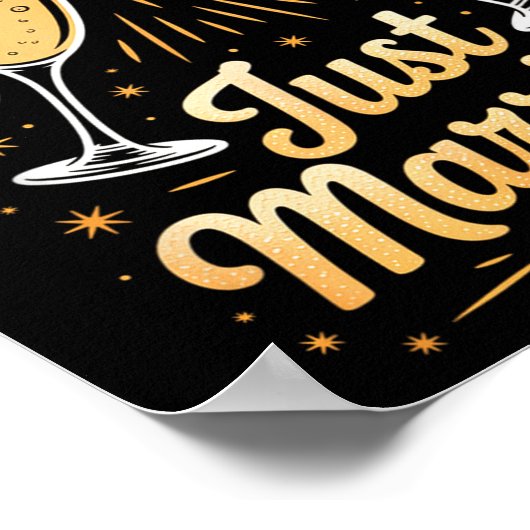 Funny Just Married Newlywed Honeymoon Couple 2026  Poster (Hoek)