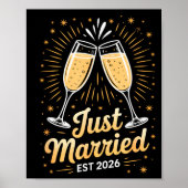 Funny Just Married Newlywed Honeymoon Couple 2026  Poster (Voorkant)