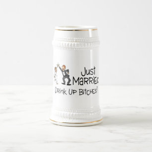 Funny Just Married Wedding Toast Bierpul