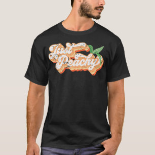 Funny Just Peachy Retro 70s Georgia Peaches Summer T-shirt