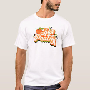 Funny Just Peachy Retro 70S Georgia Peaches Summer T-shirt