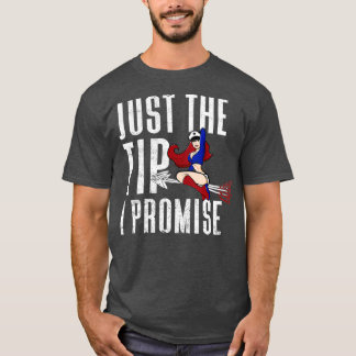 Funny Just The Tip I Promise Arrow Pinup Mens T-shirt