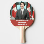 Funny Justin Trudeau Custom Message Canada Politic Tafeltennisbatje (Achterkant)