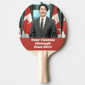 Funny Justin Trudeau Custom Message Canada Politic Tafeltennisbatje (Voorkant)