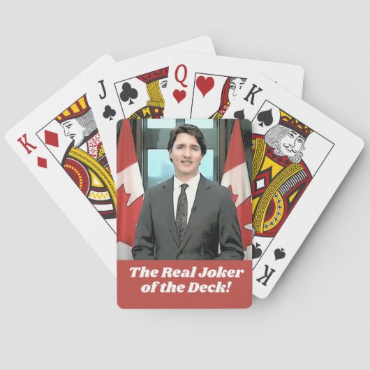 Funny Justin Trudeau Premier Canada Joker Pokerkaarten (Achterkant)