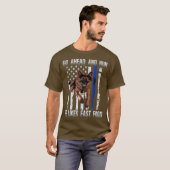 Funny K 9 Politiehandler Gift Thin Blue Line Dog T-shirt (Voorkant volledig)