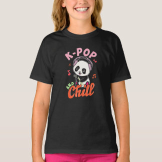 Funny K-Pop en Chill Shirt - Cute Anime Panda T's