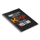 Funny K-Pop Gift Idea Korean Music Lover Notitieboek (Rechterzijde)