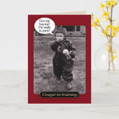 Funny Kaart van Cougar Birthday uit 1950 (Gele Bloem)