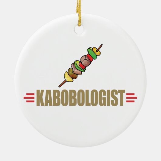 Funny Kabob Keramisch Ornament (Achterkant)