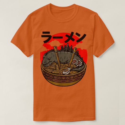 Funny Kaiju Ramen Monster Noodle T-shirt (Design voorkant)