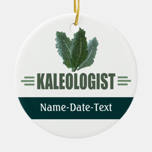 Funny Kale Keramisch Ornament (Voorkant)