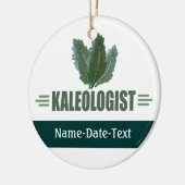 Funny Kale Keramisch Ornament (Links)