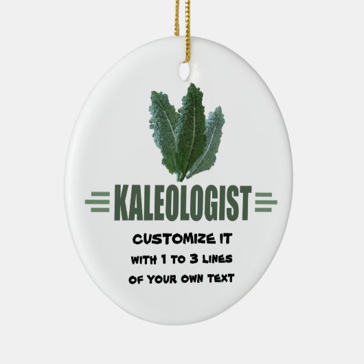 Funny Kale Lover Keramisch Ornament (Rechts)