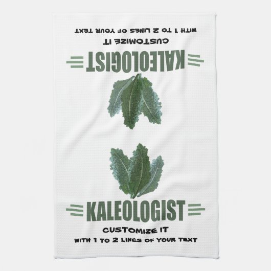 Funny Kale Lover Theedoek (Verticaal)