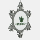 Funny Kale Lover Tin Sneeuwvlok Ornament (Links)
