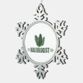 Funny Kale Lover Tin Sneeuwvlok Ornament (Rechts)