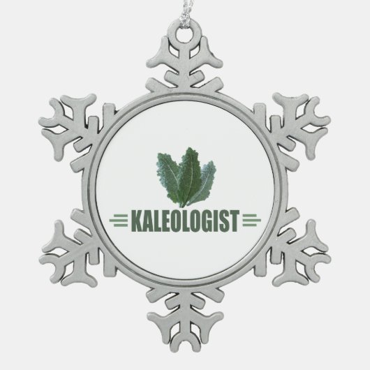 Funny Kale Lover Tin Sneeuwvlok Ornament (Voorkant)